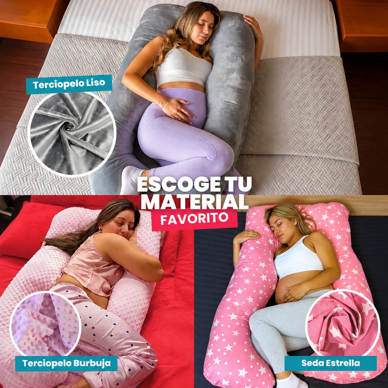 Almohada de Embarazo material Premium