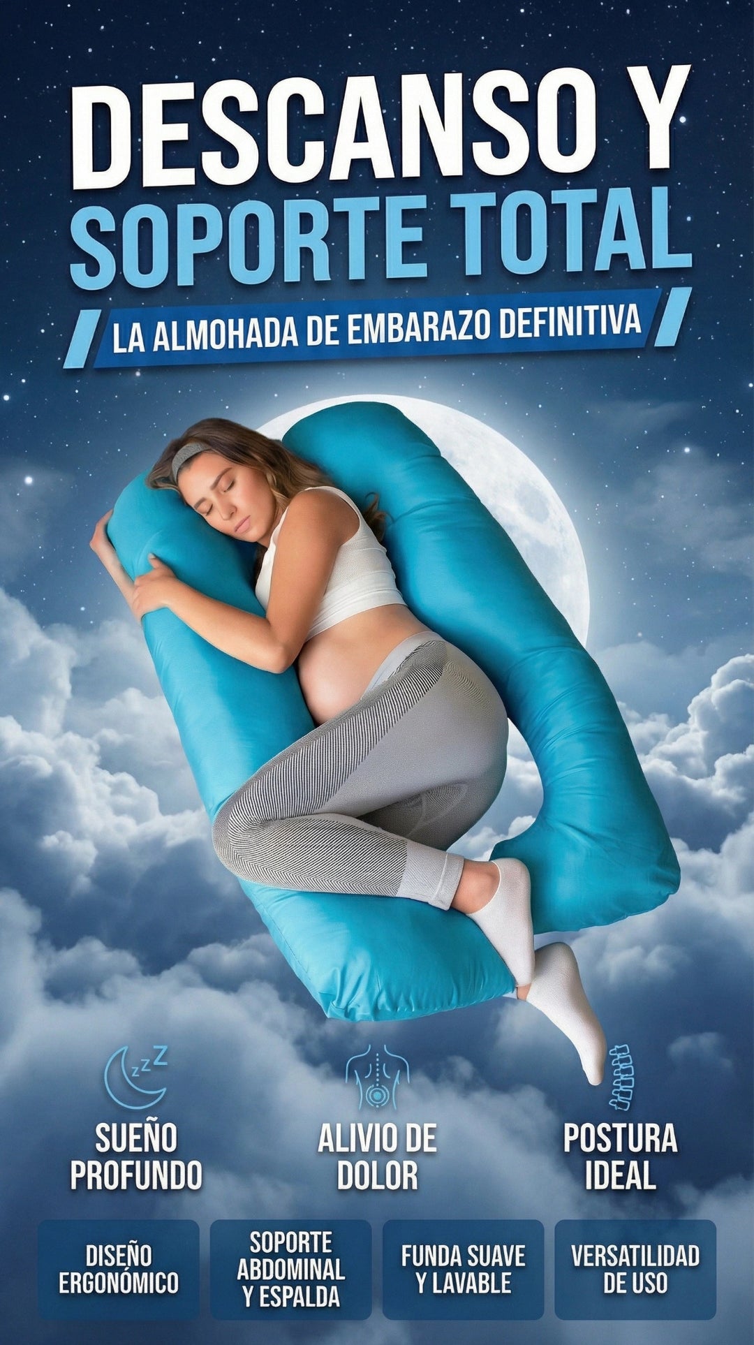 Almohada de Embarazo Anti-fluidos