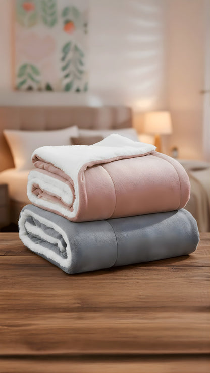 Cobertor Materno Deluxe: Piel de Conejo + Terciopelo