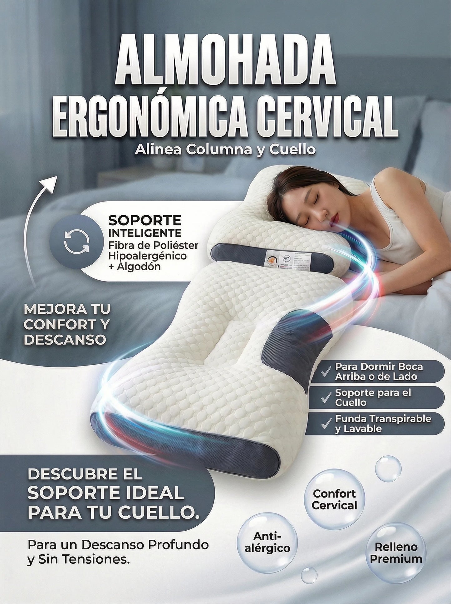 Set de Almohada Ergonómica